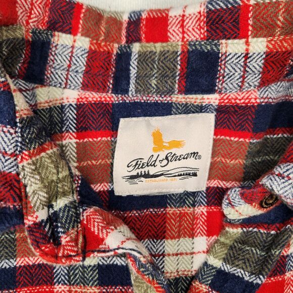 Field & Stream Women's 100% Cotton Plaid Flannel Button Up Shirt Size Small VTG - Picture 6 of 15